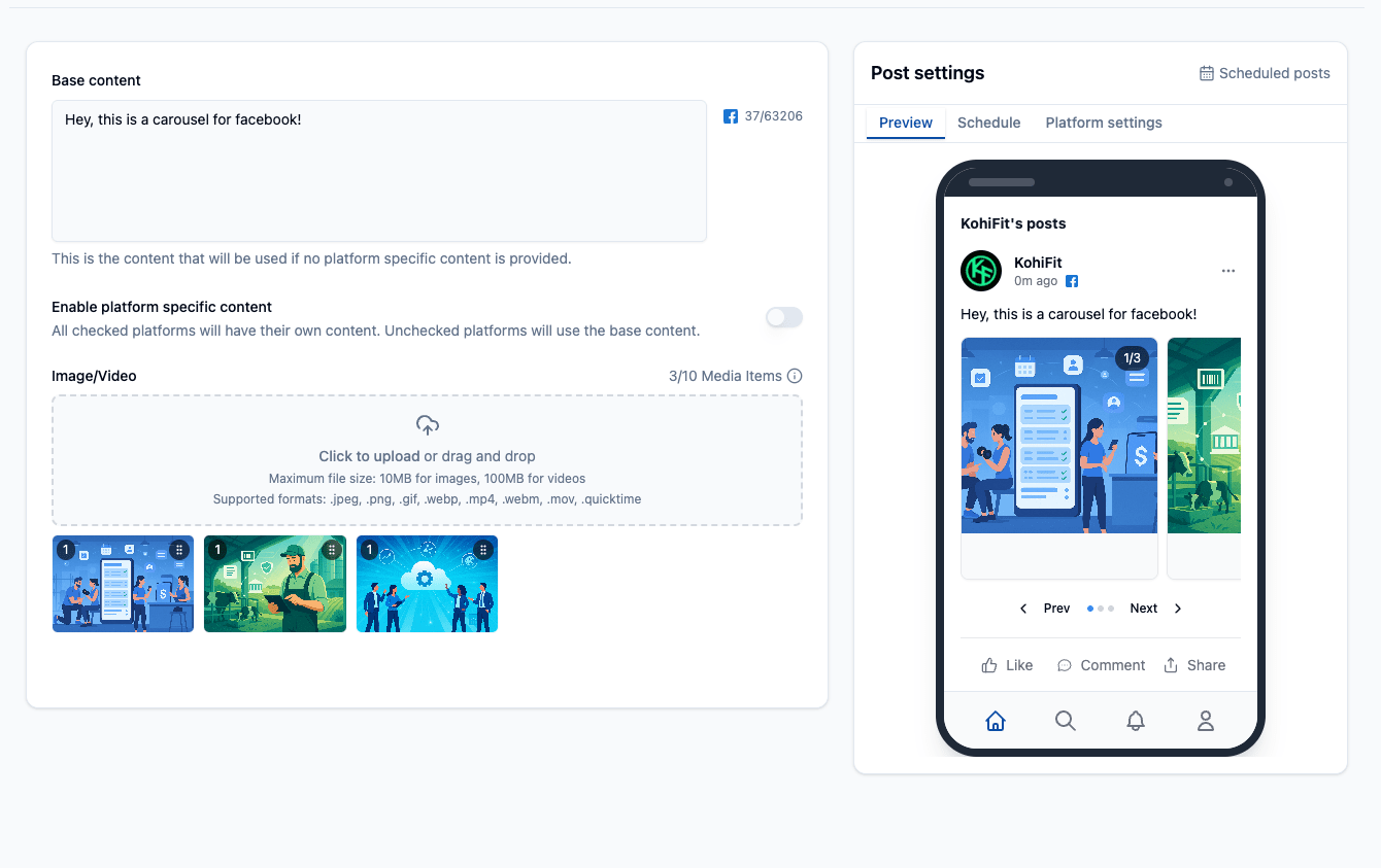 Facebook Integration Preview